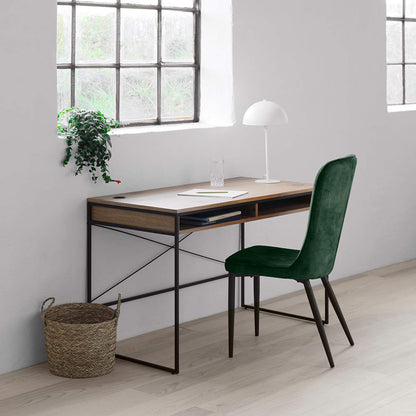 RIVOLI Study Desk 120cm -  Natural Oak & Black