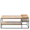 RIVOLI Coffee Table 120cm - Natural Oak & Black
