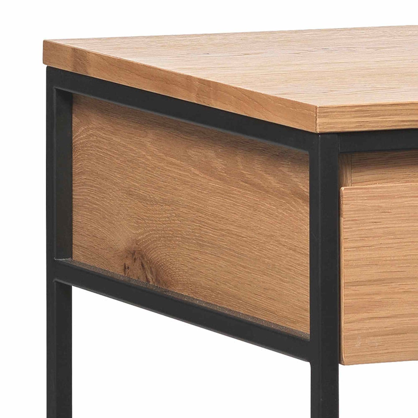 RIVOLI Side Table - Natural Oak / Black