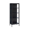 CARMEL Single Door Glass Display Cabinet 57x160cm - Black