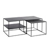 PEBBLE Nest of 2 Tables 65x60cm - Black