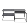 PEBBLE Nest of 2 Tables 65x60cm - Black