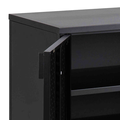 NEWTON 2 Door Sideboard 82cm - Black