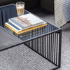 STRINGTON Square Coffee Table 80cm - Black Marble Effect