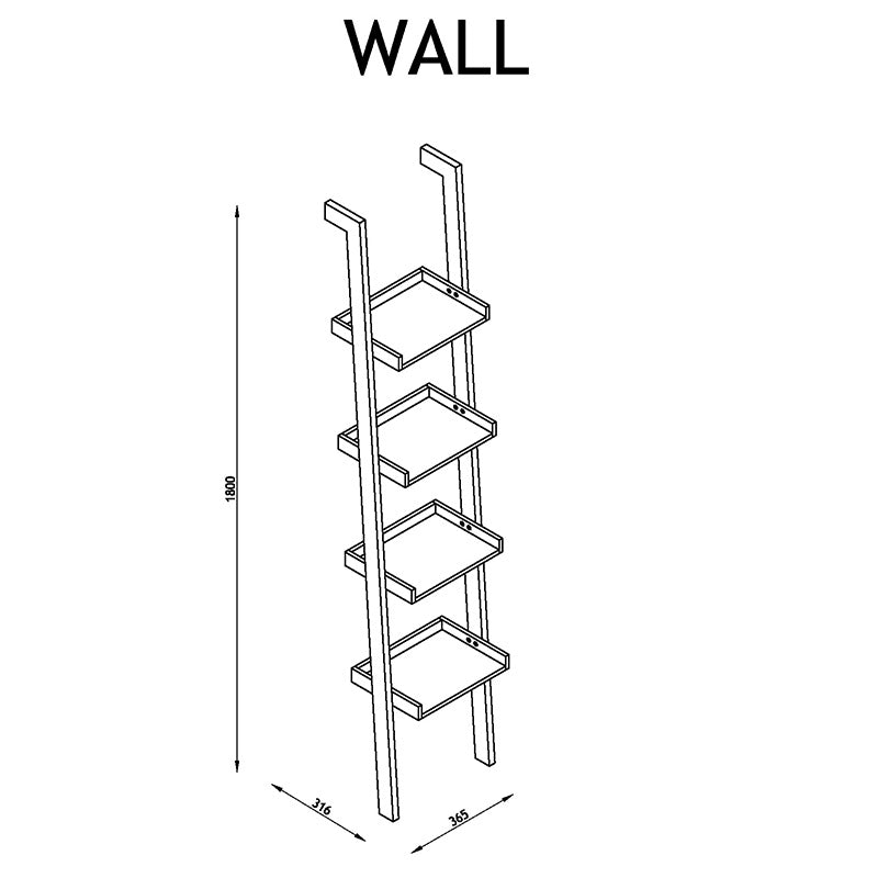 WALL Slim Shelving Black Modern Furniture Melbourne, Sydney