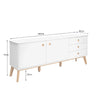 SABINE Sideboard Buffet 180cm - White/Black