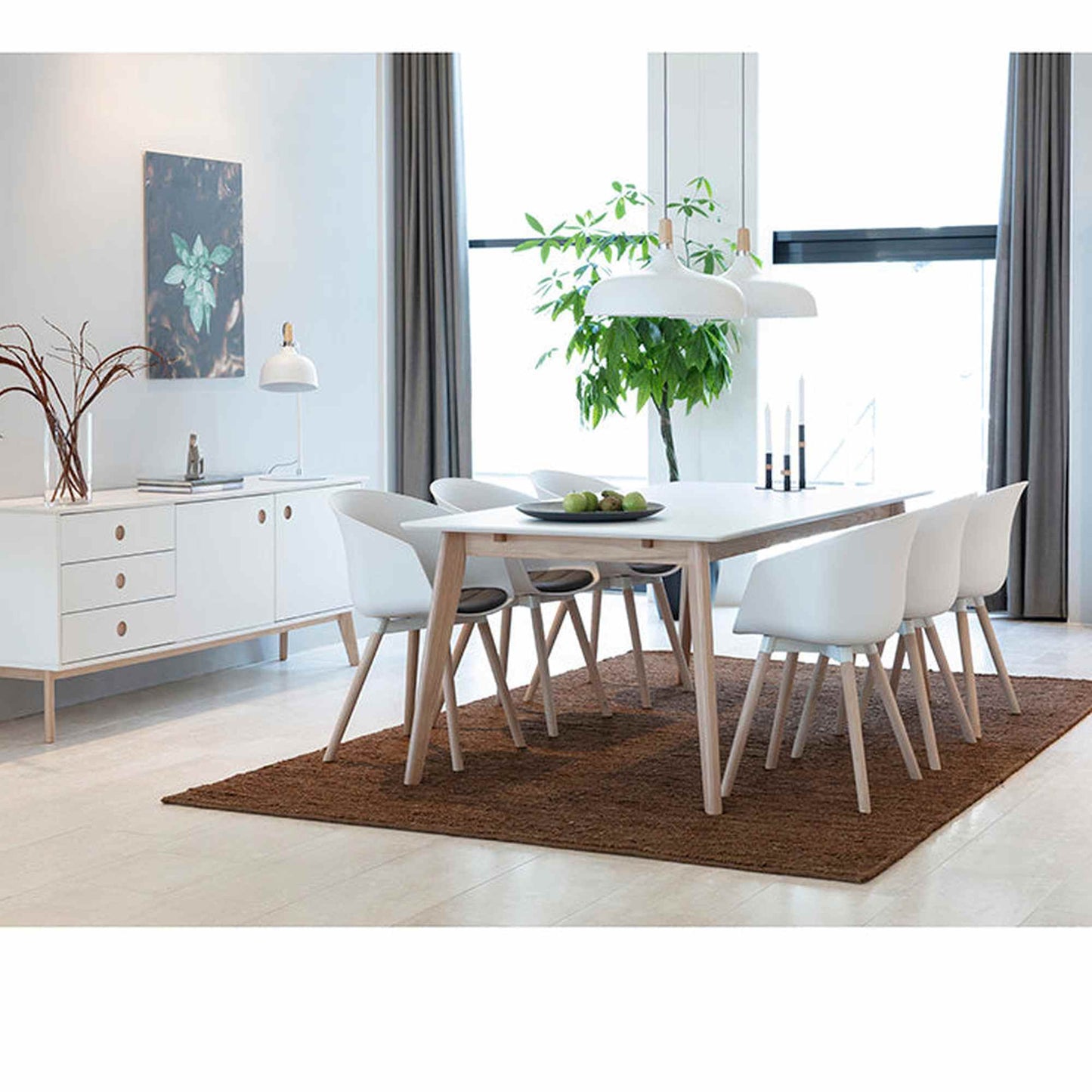 SABINE Sideboard Buffet 180cm - White/Black