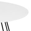 CYRUS Glass Coffee Table 80cm - White & Black