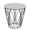 DARBY Side Table Marble 50cm - White