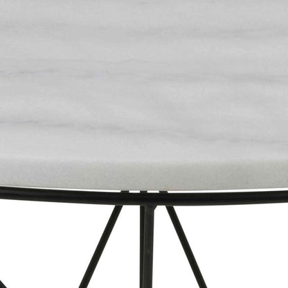 DARBY Coffee Table Marble 80cm - White