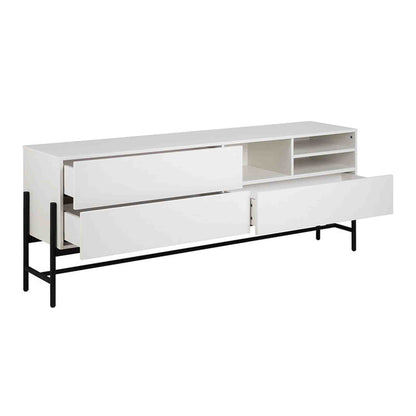 MOGEN Sideboard  Buffet 185cm - White & Black