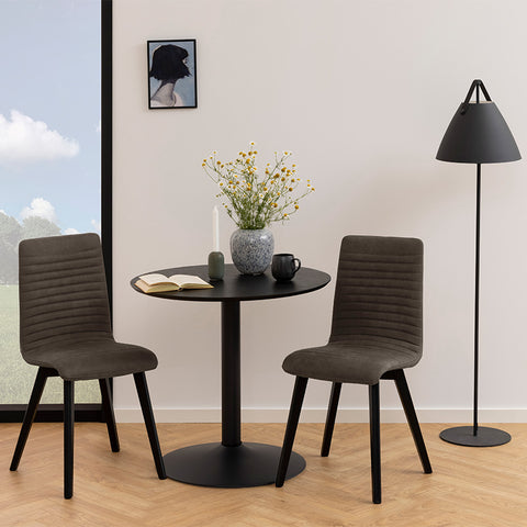 TITAN Round Dining Table 80cm - Black