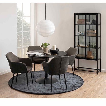 TITAN Round Dining Table 110cm - Black