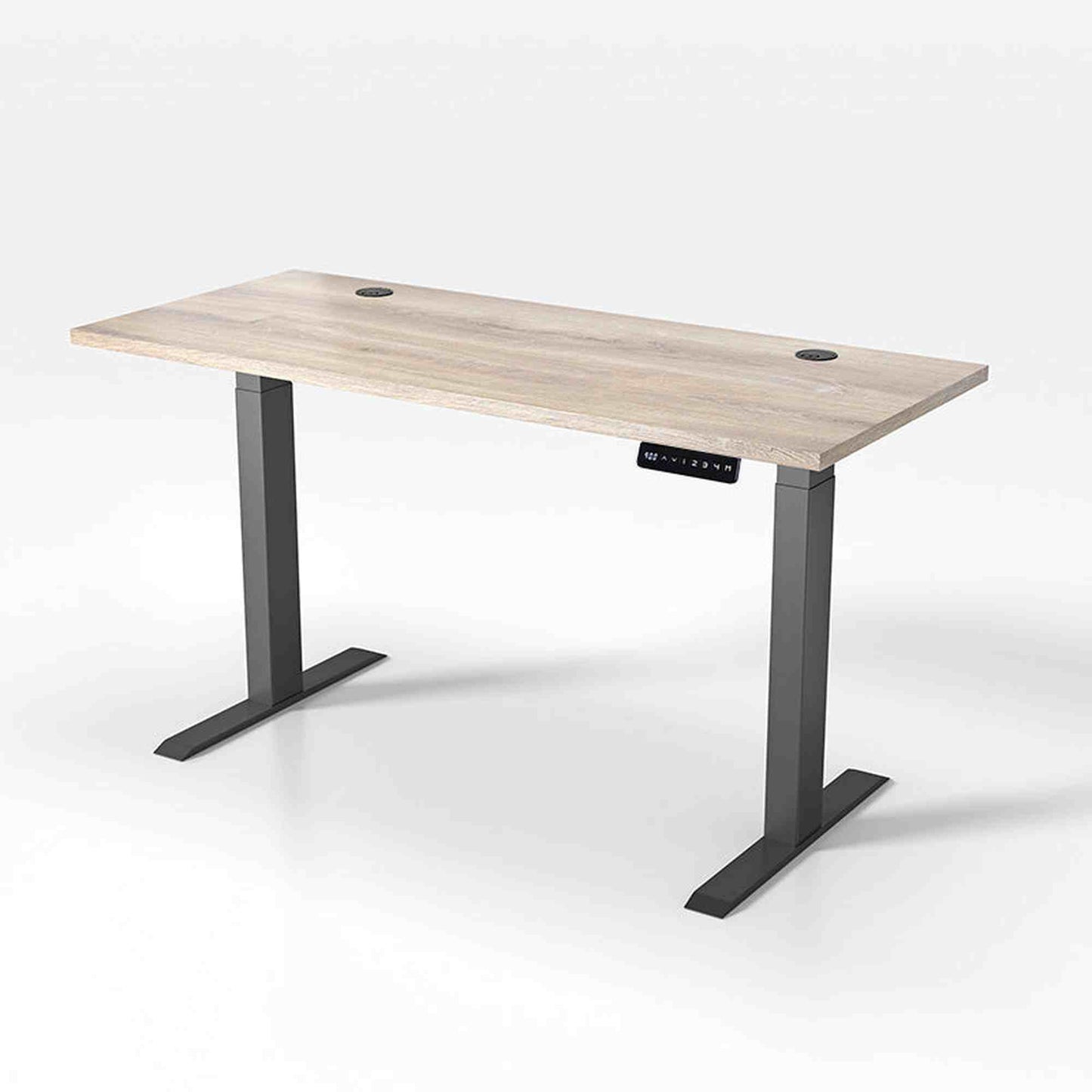 ALVIS Standing Desk with Lift 1.5M - Warm Oak & Black