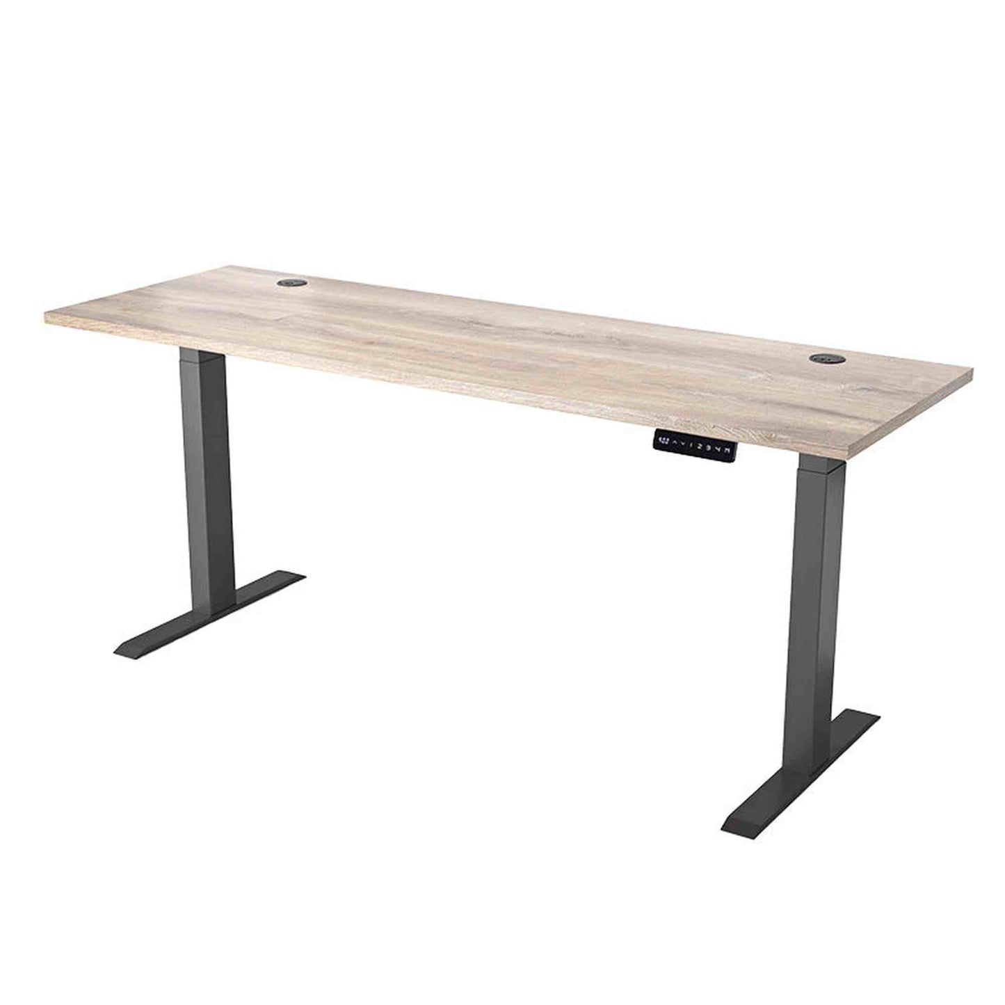 ALVIS Standing Desk with Lift 1.8M - Warm Oak & Black