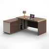 ANDERSON Executive Desk 2.0M Reversible - Hazelnut & Beige