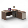 ANDERSON Executive Desk 2.0M Reversible - Hazelnut & Beige