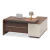 ANDERSON Executive Desk 2.0M Reversible - Hazelnut & Beige