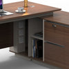 ANDERSON Executive Desk 2.0M Reversible - Hazelnut & Beige