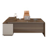 ANDERSON Executive Desk 2.0M Reversible - Hazelnut & Beige