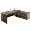 ANDERSON Executive Desk 2.0M Reversible - Hazelnut & Beige