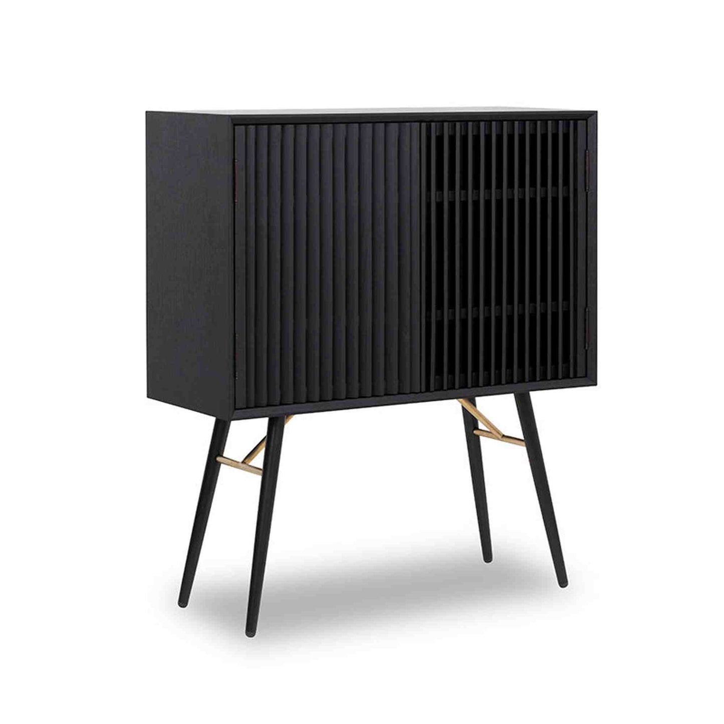 ASLOG Tall Sideboard 90cm - Black,Dining Room Furniture,Sideboards,Modern Furniture