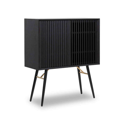 ASLOG Tall Sideboard 90cm - Black,Dining Room Furniture,Sideboards,Modern Furniture