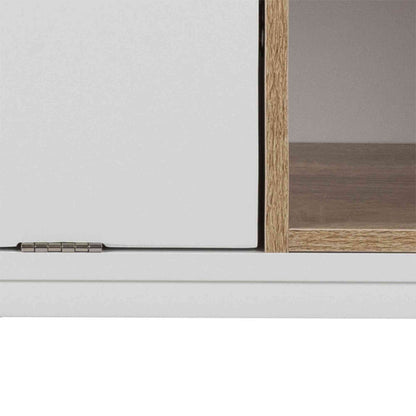 BATLEY Study Desk Console 91.5cm - White & Natural