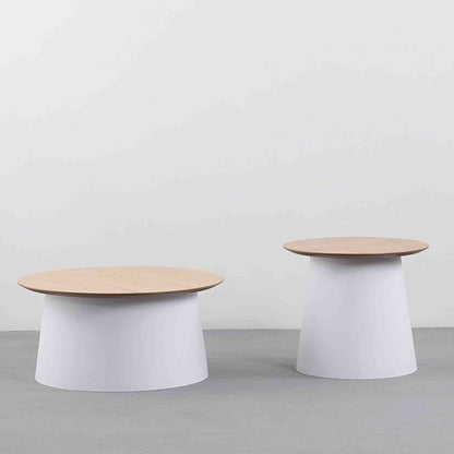 ZEEBA Coffee Table 69cm - White & natural