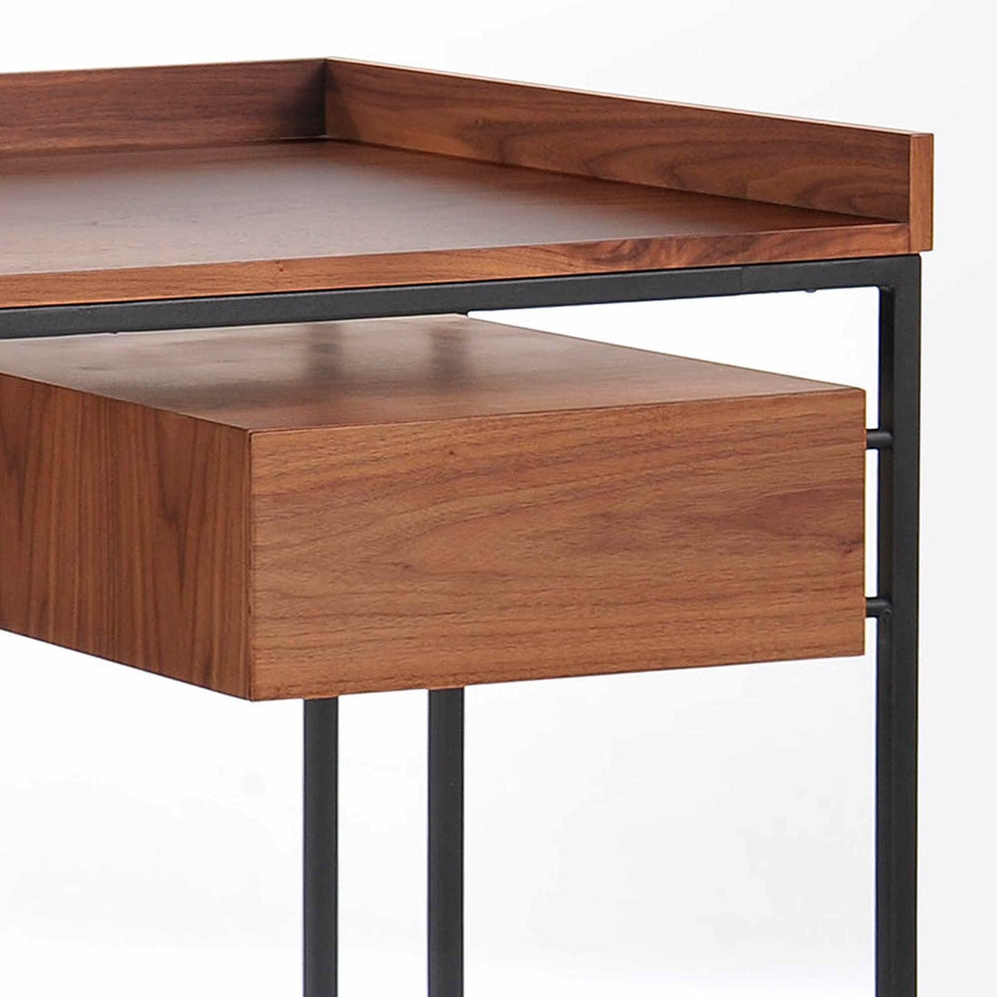 Leo Retro Desk  160cm - Walnut,Office Furniture,Desks,Modern Furniture