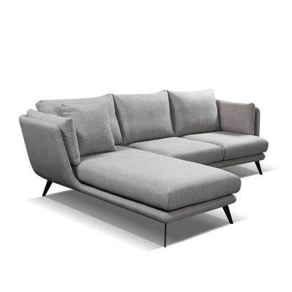 RANNI 3 Seater Sofa With Left Chaise - Light Grey,Living Room Furniture,Lounges,Three Seaters,Modern Furniture