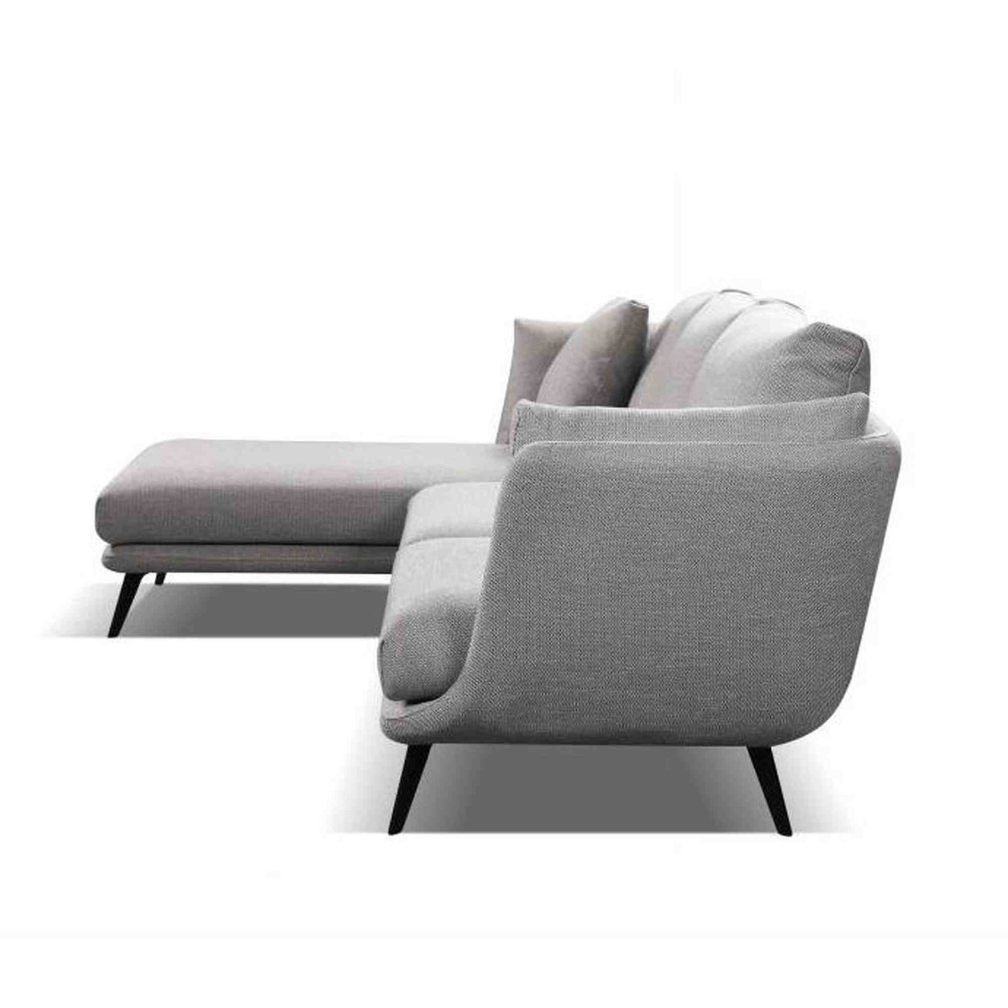 RANNI 3 Seater Sofa With Left Chaise - Light Grey,Living Room Furniture,Lounges,Three Seaters,Modern Furniture