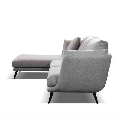 RANNI 3 Seater Sofa With Left Chaise - Light Grey,Living Room Furniture,Lounges,Three Seaters,Modern Furniture