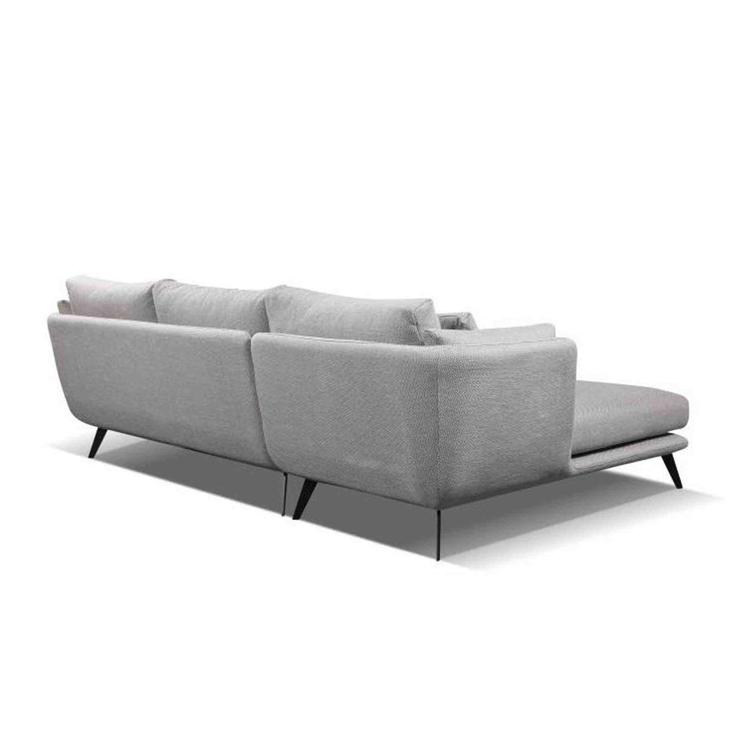 RANNI 3 Seater Sofa With Left Chaise - Light Grey,Living Room Furniture,Lounges,Three Seaters,Modern Furniture