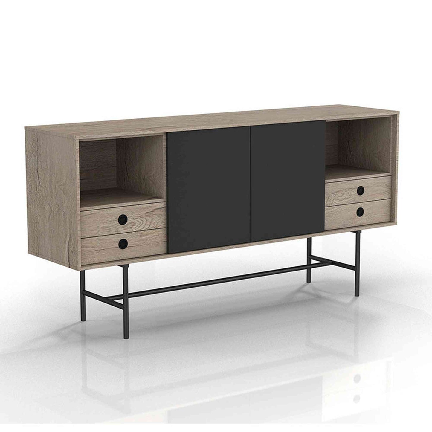 BAYLEN Sideboard 1.6M - Brown,Dining Room Furniture,Office Furniture,Sideboards,Office Sideboards,Modern Furniture
