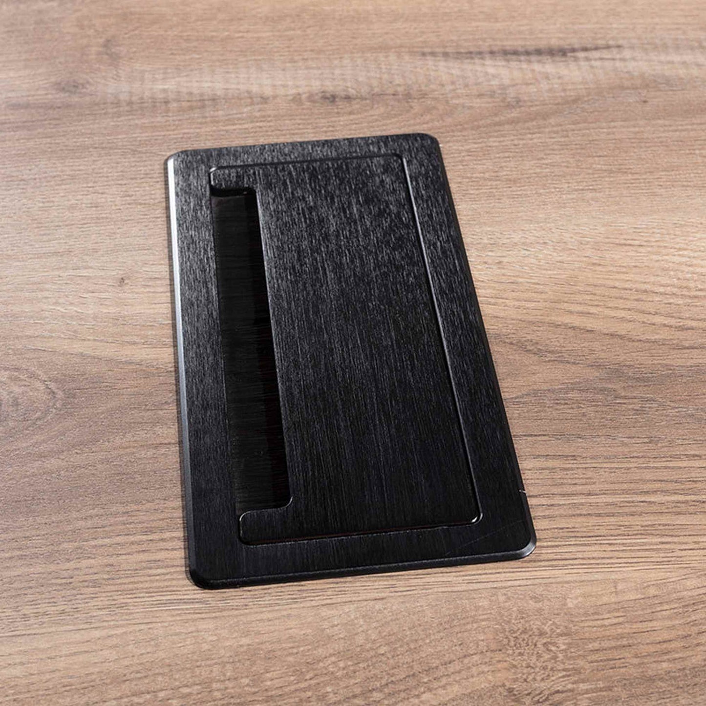 LARKIN Executive Desk with Left Return 2.4M - Warm Oak & Black