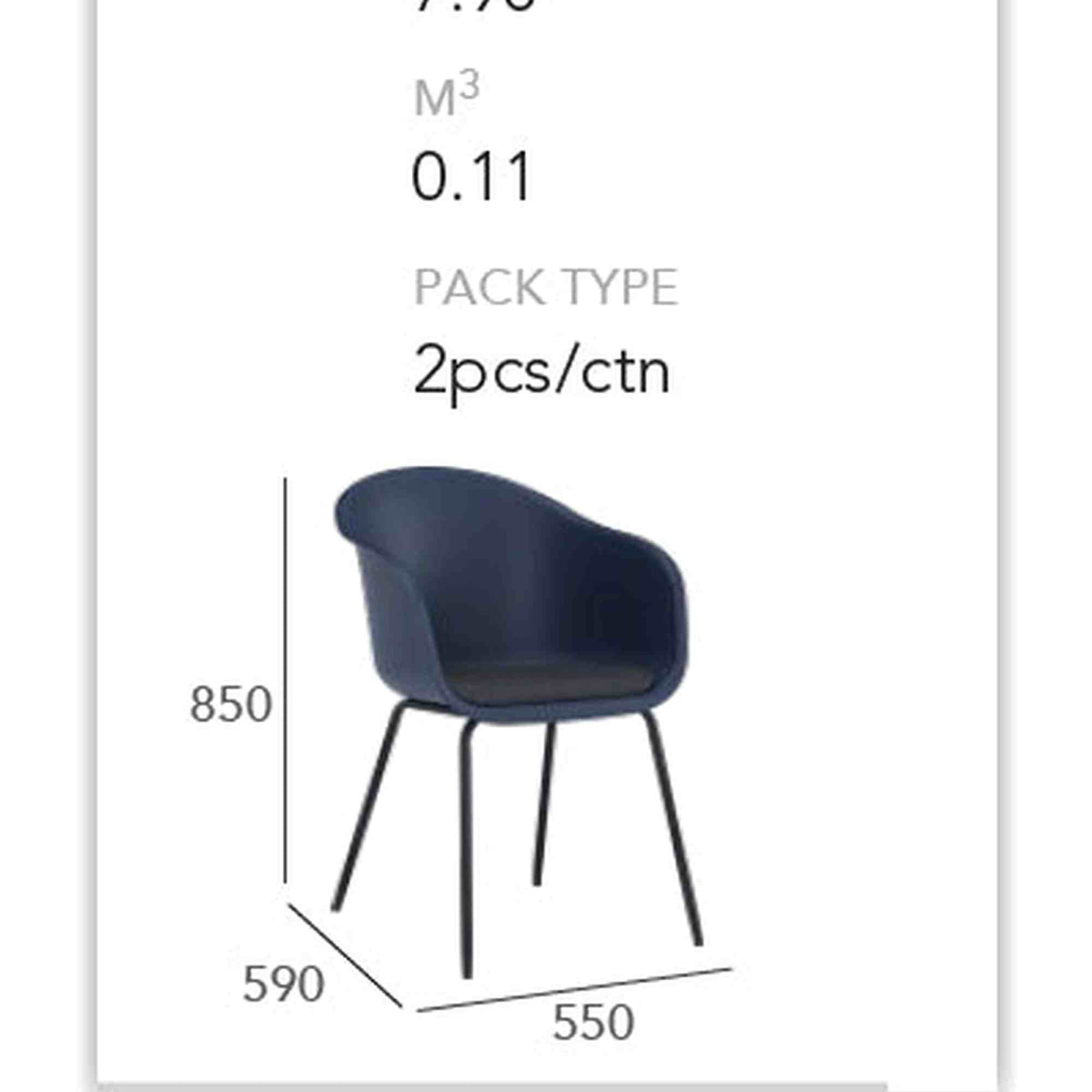 COLLEEN Dining Chair - Blue