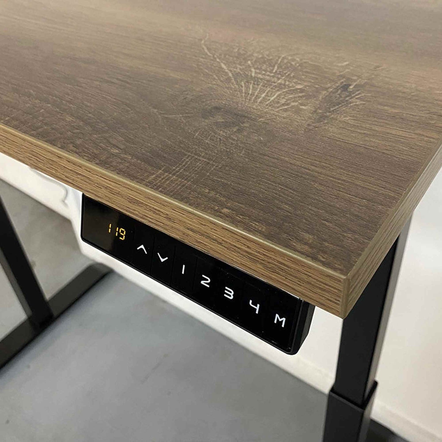 ALVIS Standing Desk with Lift 1.5M - Warm Oak & Black