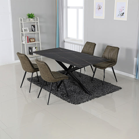 SANDY Sintered Stone Dining Table 180cm - Black