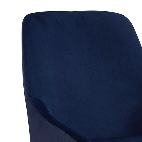 STUART Velvet Dining Chair - Blue