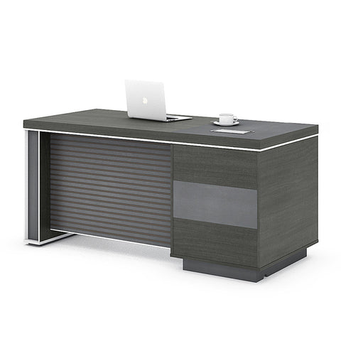 MATEES Executive Desk Reversible 1.6M - Grey/ Brown