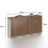 ANDERSON Credenza Cabinet 160cm - Hazelnut & Beige