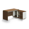 ANDERSON Executive Desk 1.6M Reversible - Hazelnut & Beige