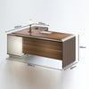 ANDERSON Executive Desk 2.0M Reversible - Hazelnut & Beige