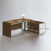 ANDERSON Executive Desk 2.0M Reversible - Hazelnut & Beige