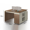 ANDERSON 2 People Back to Back Workstation 1.2M - Hazelnut & Beige