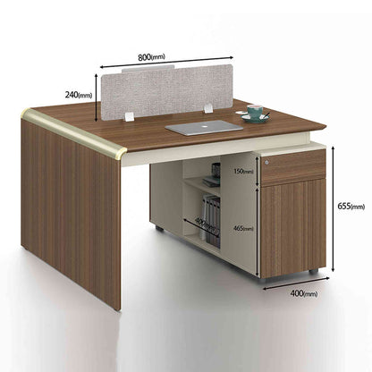 ANDERSON 2 People Back to Back Workstation 1.2M - Hazelnut & Beige