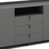 RADDIX Credenza Cabinet 160cm - Iron Grey & Brown