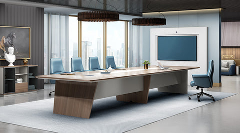 ANDERS Boardroom Table 320cm - Hazelnut & Beige
