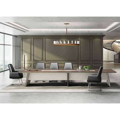 ANDERS Boardroom Table 320cm - Hazelnut & Beige